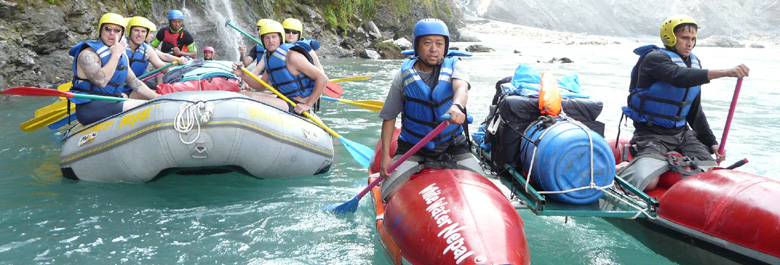 Enjoying Seti Rafting